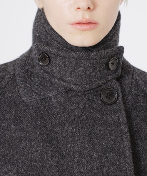 LOVELESS（ラブレス）の「ウールボンディングオーバーコート（チェスターコート・レディース・グリーン/ベージュ系その他/チャコールグレー・34/36）」の13枚目の写真