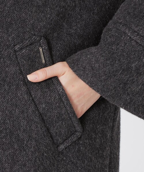 LOVELESS（ラブレス）の「ウールボンディングオーバーコート（チェスターコート・レディース・グリーン/ベージュ系その他/チャコールグレー・34/36）」の15枚目の写真