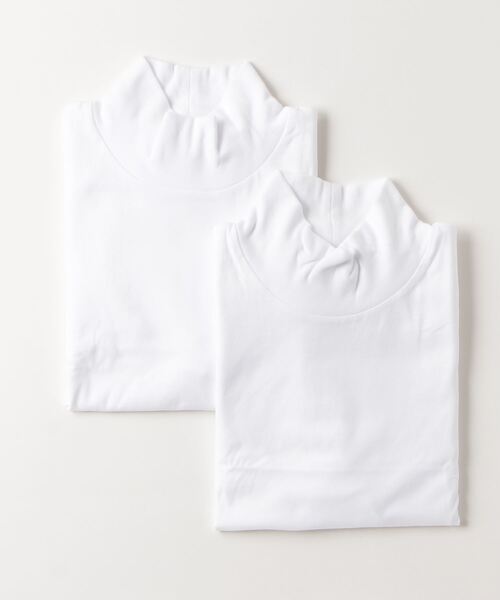 UNIVERSAL OVERALL(ユニバーサルオーバーオール)の「UNIVERSAL OVERALL / WIDE HEAVY 2P PACKS HIGH NECK TEE / UVOP-008(Tシャツ/カットソー・メンズ・ブラック/ホワイト・MEDIUM/LARGE/X-LARGE/SMALL)」の1枚目の写真