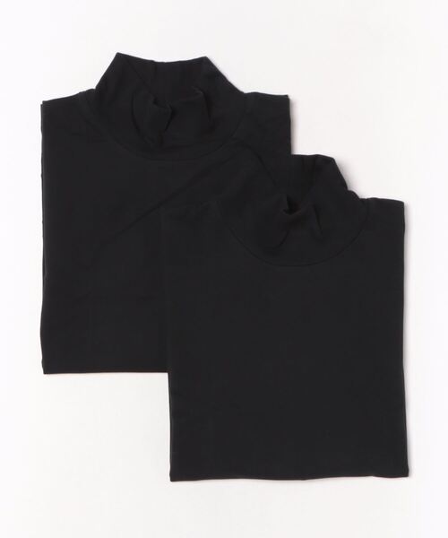 UNIVERSAL OVERALL(ユニバーサルオーバーオール)の「UNIVERSAL OVERALL / WIDE HEAVY 2P PACKS HIGH NECK TEE / UVOP-008(Tシャツ/カットソー・メンズ・ブラック/ホワイト・MEDIUM/LARGE/X-LARGE/SMALL)」の4枚目の写真