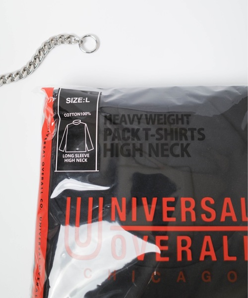UNIVERSAL OVERALL(ユニバーサルオーバーオール)の「UNIVERSAL OVERALL / WIDE HEAVY 2P PACKS HIGH NECK TEE / UVOP-008(Tシャツ/カットソー・メンズ・ブラック/ホワイト・MEDIUM/LARGE/X-LARGE/SMALL)」の8枚目の写真