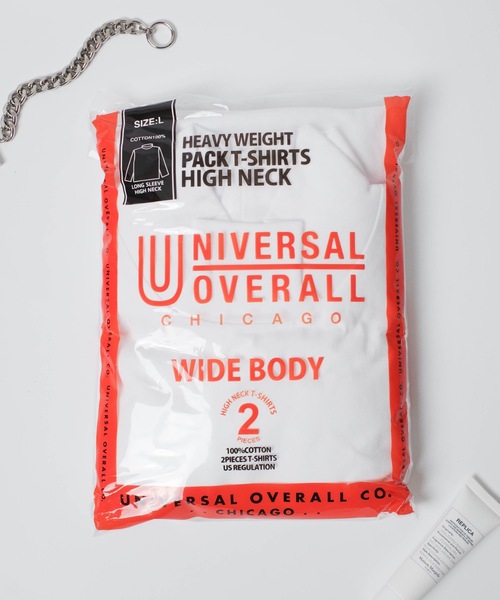 UNIVERSAL OVERALL(ユニバーサルオーバーオール)の「UNIVERSAL OVERALL / WIDE HEAVY 2P PACKS HIGH NECK TEE / UVOP-008(Tシャツ/カットソー・メンズ・ブラック/ホワイト・MEDIUM/LARGE/X-LARGE/SMALL)」の11枚目の写真