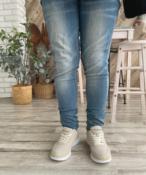 LUGG NAGG(ラグナグ)の「【risata】【片足150g】軽量フィットスニーカー(スニーカー・レディース・ネイビー/ベージュ/ワインレッド/ブラック・22.5cm/23.0cm/23.5cm/24.0cm/24.5cm)」の8枚目の写真