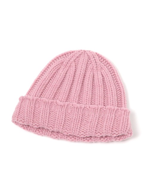 ROBERT MACKIE（ロバートマッキー）の「【MACKIE】リッブニットCAP（ニットキャップ/ビーニー・レディース・ピンク/ネイビー・FREE）」の3枚目の写真