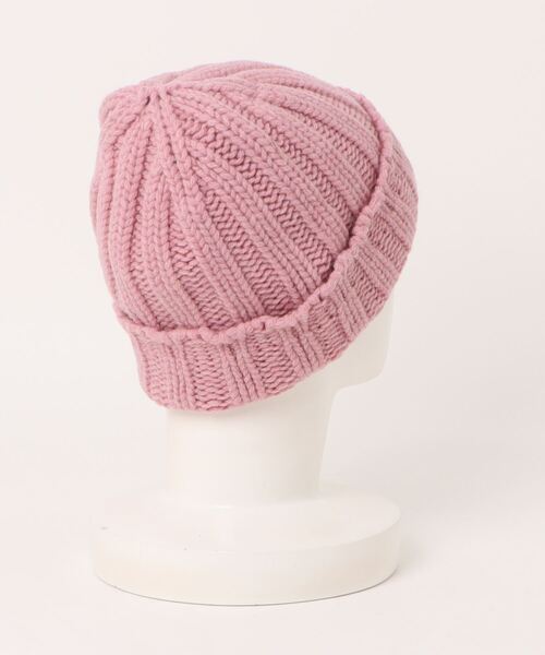 ROBERT MACKIE（ロバートマッキー）の「【MACKIE】リッブニットCAP（ニットキャップ/ビーニー・レディース・ピンク/ネイビー・FREE）」の7枚目の写真