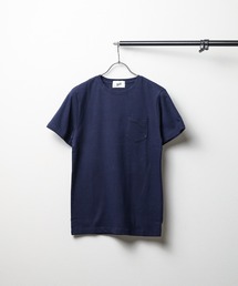 無地半袖ポケット付きクルーネックTシャツ