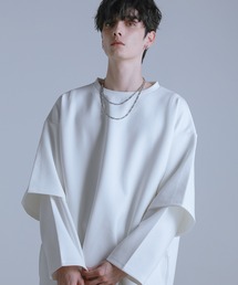 LILL | ルーズシルエットワイドスリーブフェイクレイヤードロングスリーブプルオーバー(Tシャツ/カットソー)