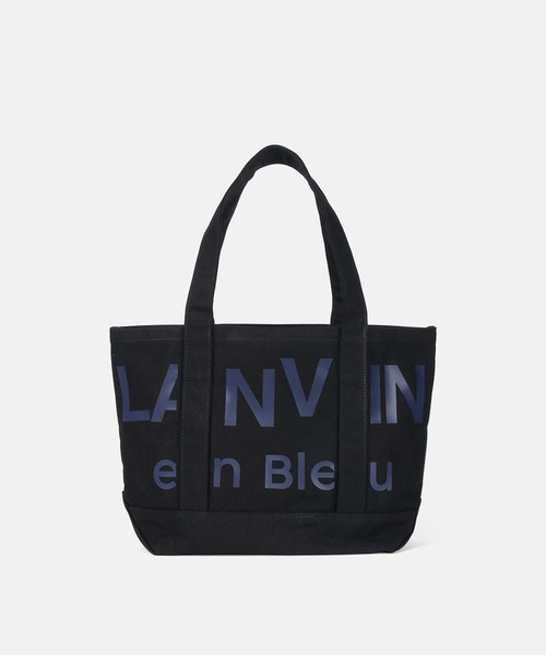 LANVIN en Bleu（ランバンオンブルー）の「【LANVIN en Bleu ESSENTIAL】COQUILLERE / ”エッセンシャル” ウルトラヘヴィー キャンバストート Mサイズ（トートバッグ・メンズ・ブラック/オフホワイト・FREE）」の12枚目の写真