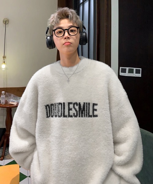 【NOWLE】フロントロゴ モヘアライク プルオーバー ニット（ニット/セーター）｜NOWLE（ノウル） 5,170円