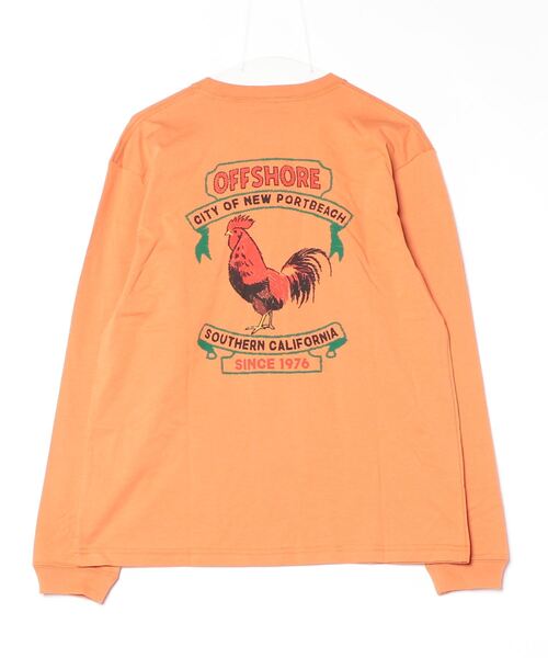 OFFSHORE（オフショア）の「ART  GRAPHIC L/S TEE/グラフィックロングスリーブティ（Tシャツ/カットソー・メンズ・オレンジ/ホワイト・M/L/S/XL）」の3枚目の写真