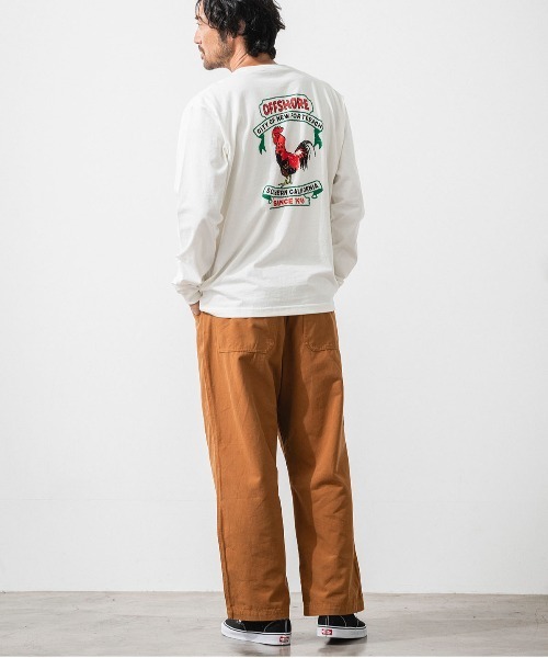 OFFSHORE（オフショア）の「ART  GRAPHIC L/S TEE/グラフィックロングスリーブティ（Tシャツ/カットソー・メンズ・オレンジ/ホワイト・M/L/S/XL）」の13枚目の写真