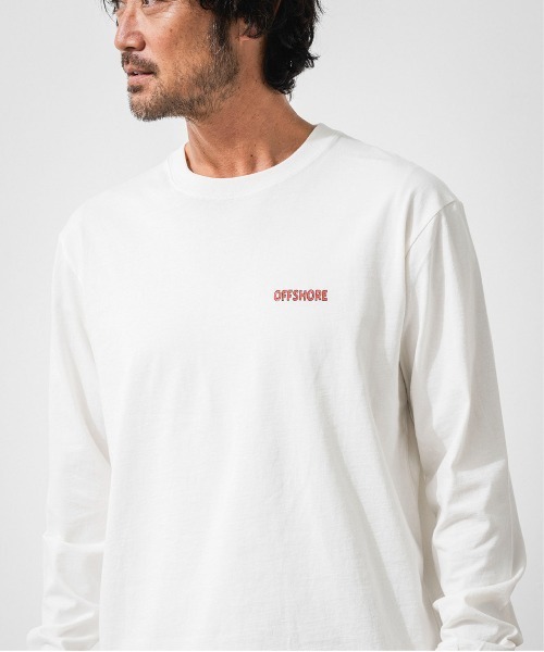 OFFSHORE（オフショア）の「ART  GRAPHIC L/S TEE/グラフィックロングスリーブティ（Tシャツ/カットソー・メンズ・オレンジ/ホワイト・M/L/S/XL）」の17枚目の写真