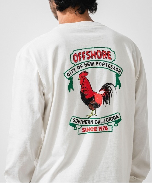 OFFSHORE（オフショア）の「ART  GRAPHIC L/S TEE/グラフィックロングスリーブティ（Tシャツ/カットソー・メンズ・オレンジ/ホワイト・M/L/S/XL）」の18枚目の写真