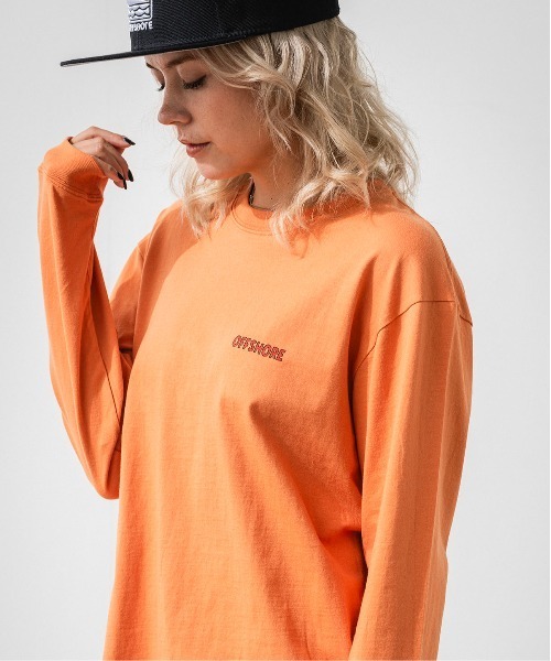 OFFSHORE（オフショア）の「ART  GRAPHIC L/S TEE/グラフィックロングスリーブティ（Tシャツ/カットソー・メンズ・オレンジ/ホワイト・M/L/S/XL）」の19枚目の写真
