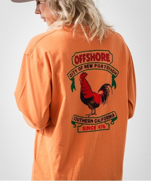 OFFSHORE（オフショア）の「ART  GRAPHIC L/S TEE/グラフィックロングスリーブティ（Tシャツ/カットソー・メンズ・オレンジ/ホワイト・M/L/S/XL）」の20枚目の写真