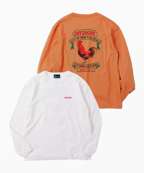 OFFSHORE（オフショア）の「ART  GRAPHIC L/S TEE/グラフィックロングスリーブティ（Tシャツ/カットソー・メンズ・オレンジ/ホワイト・M/L/S/XL）」の21枚目の写真