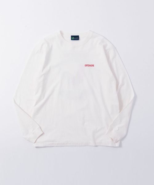 OFFSHORE（オフショア）の「ART  GRAPHIC L/S TEE/グラフィックロングスリーブティ（Tシャツ/カットソー・メンズ・オレンジ/ホワイト・M/L/S/XL）」の9枚目の写真