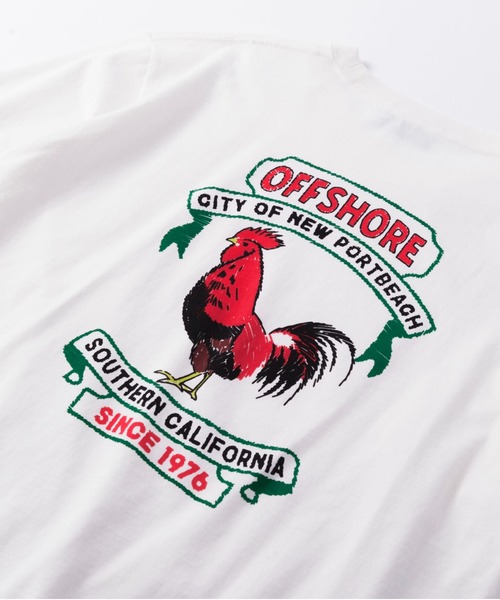 OFFSHORE（オフショア）の「ART  GRAPHIC L/S TEE/グラフィックロングスリーブティ（Tシャツ/カットソー・メンズ・オレンジ/ホワイト・M/L/S/XL）」の7枚目の写真