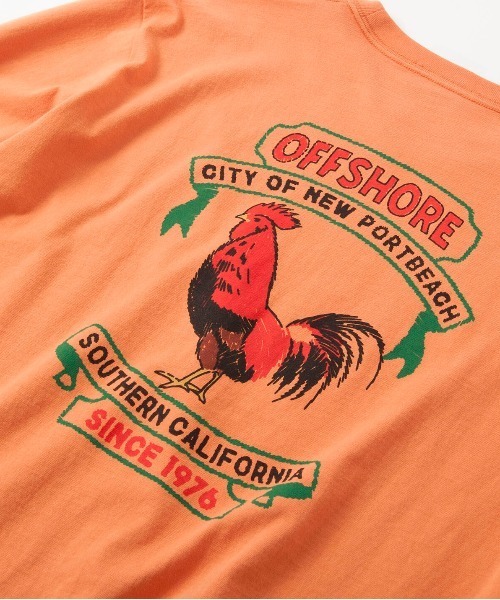 OFFSHORE（オフショア）の「ART  GRAPHIC L/S TEE/グラフィックロングスリーブティ（Tシャツ/カットソー・メンズ・オレンジ/ホワイト・M/L/S/XL）」の8枚目の写真