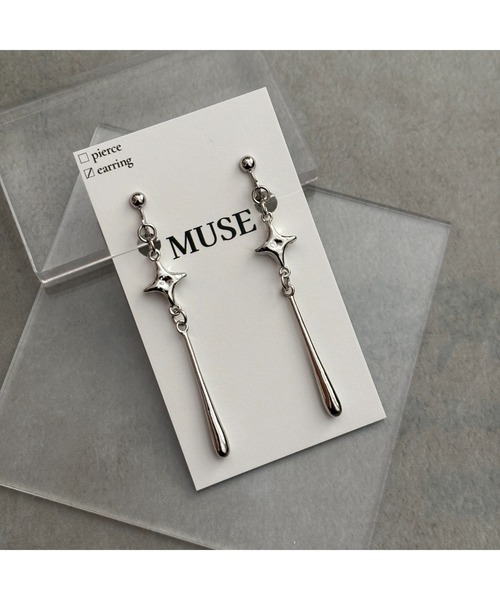 tone(トーン)の「【MUSE】スター シルバー イヤリング(MA)(イヤリング・レディース・B/A/C/D/E/F・FREE)」の4枚目の写真