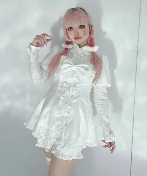 Ank Rouge（アンクルージュ）の「リボンジャガードセットアップ（セットアップ・レディース・ブラック/ブルー/ホワイト・M）」の22枚目の写真