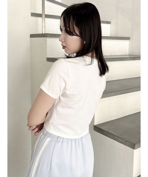 dazzlin(ダズリン)の「レースキャミレイヤードTシャツ(Tシャツ/カットソー・レディース・ブルー/オフホワイト/オレンジ/パープル/イエロー・FREE)」の13枚目の写真