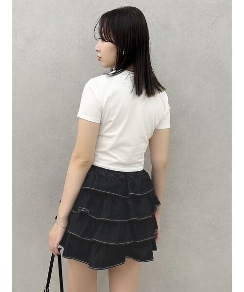 dazzlin(ダズリン)の「レースキャミレイヤードTシャツ(Tシャツ/カットソー・レディース・ブルー/オフホワイト/オレンジ/パープル/イエロー・FREE)」の22枚目の写真