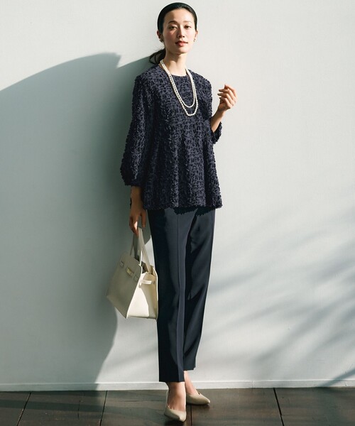 大きいサイズ⭐︎美品⭐︎23区 ボタニカル カットジャカード ブラウス 48 セール】【VERYコラボ】ボタニカル カットジャカード ブラウス（シャツ