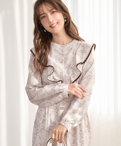 alotta(アロッタ)の「お客様企画フリルデザインワンピ(ロング)(ワンピース・レディース・ラベンダー/ピンク系その他・M/L/LL/3L)」の9枚目の写真