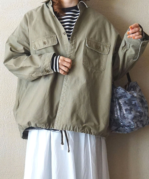 バックサテンCPOシャツブルゾン（その他アウター）｜JOURNAL