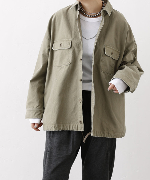 JOURNAL STANDARD LUXE(ジャーナルスタンダード ラックス)の「バックサテンCPOシャツブルゾン(その他アウター・レディース・サファリグリーン・FREE)」の8枚目の写真