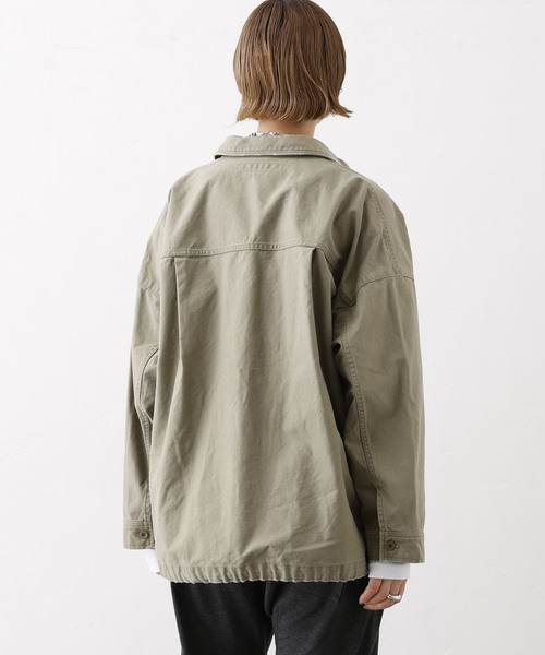 JOURNAL STANDARD LUXE(ジャーナルスタンダード ラックス)の「バックサテンCPOシャツブルゾン(その他アウター・レディース・サファリグリーン・FREE)」の10枚目の写真