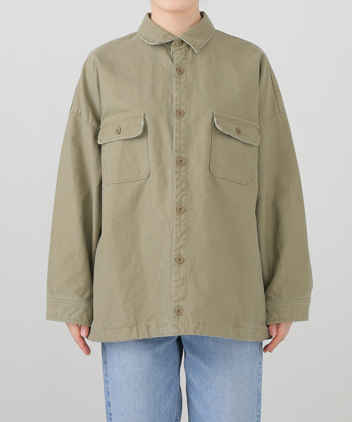 JOURNAL STANDARD LUXE(ジャーナルスタンダード ラックス)の「バックサテンCPOシャツブルゾン(その他アウター・レディース・サファリグリーン・FREE)」の13枚目の写真