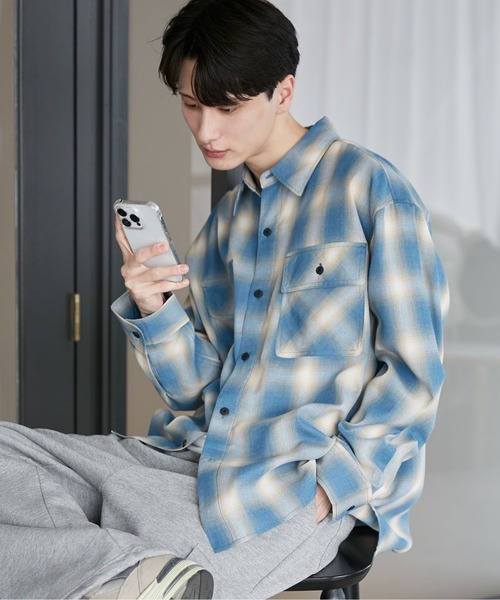 セール】WEGO/【25年春夏新作】オンブレチェックシャツ（シャツ