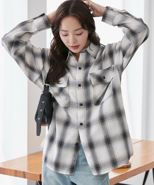 WEGO(ウィゴー)の「WEGO/オンブレチェックシャツ(シャツ/ブラウス・メンズ・その他6/その他1/その他2/その他3/その他5/その他4/その他7/その他8/その他9/その他10・SMALL/MEDIUM/LARGE)」の8枚目の写真