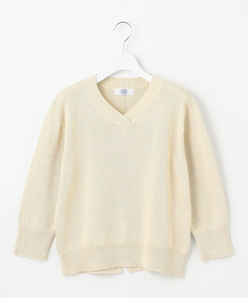 J.PRESS(ジェイプレス)の「【洗える】GIMA COTTON ミックスカラー Vネック ニット(ニット/セーター・レディース・イエロー系3/ライトグリーン系3/グレー系3・LARGE/MEDIUM)」の11枚目の写真