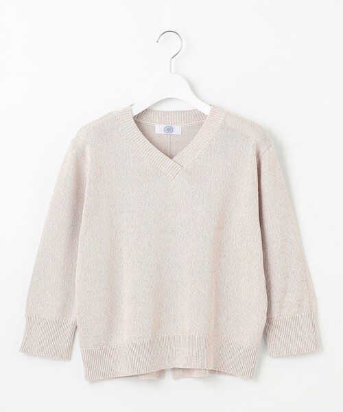 J.PRESS(ジェイプレス)の「【洗える】GIMA COTTON ミックスカラー Vネック ニット(ニット/セーター・レディース・イエロー系3/ライトグリーン系3/グレー系3・LARGE/MEDIUM)」の12枚目の写真