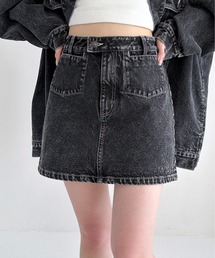 Heather | Denim ポケットミニスカート　320069(デニムスカート)