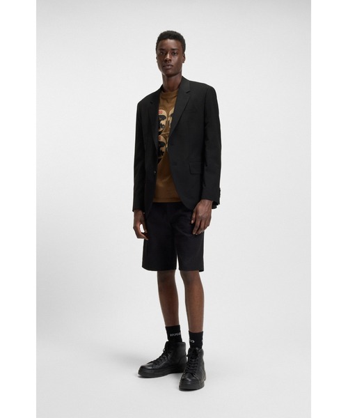 HUGO(ヒューゴ)の「ハイキングスタイルブーツ レザー/ファブリックアッパー(スニーカー・メンズ・ブラック・41/43/40/44/39/42)」の5枚目の写真