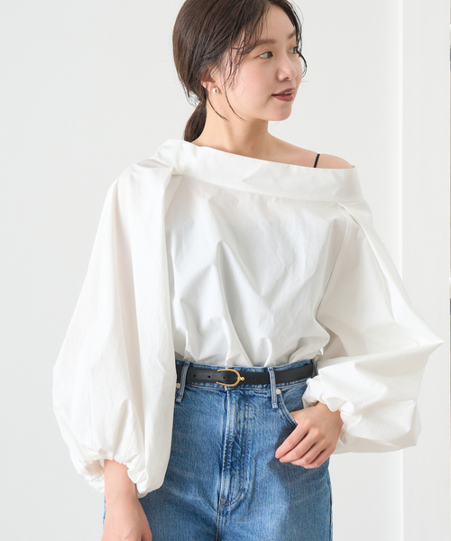 イエナ　ブラウス IENA LA BOUCLE ブラウス シャツ ブライトスラブパフショルダー
