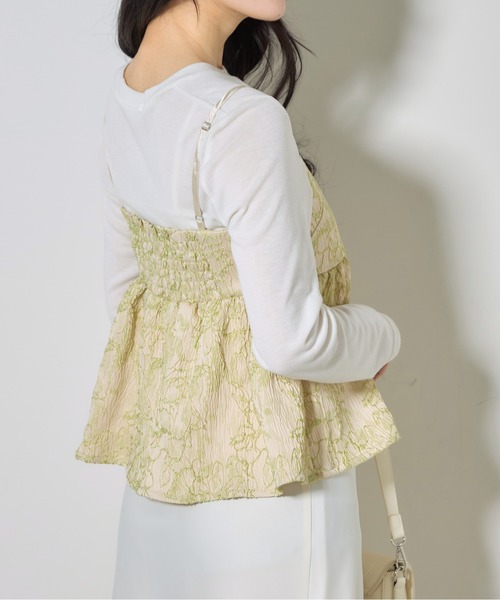 &. NOSTALGIA(アンドドットノスタルジア)の「【ZOZO限定】フラワージャガードビスチェ(その他トップス・レディース・ライトベージュ/ブラック・M)」の19枚目の写真