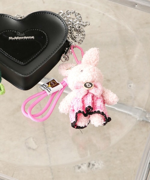 カラビナ付き もこもこうさぎ チャーム（キーホルダー）｜ROOPTOKYO