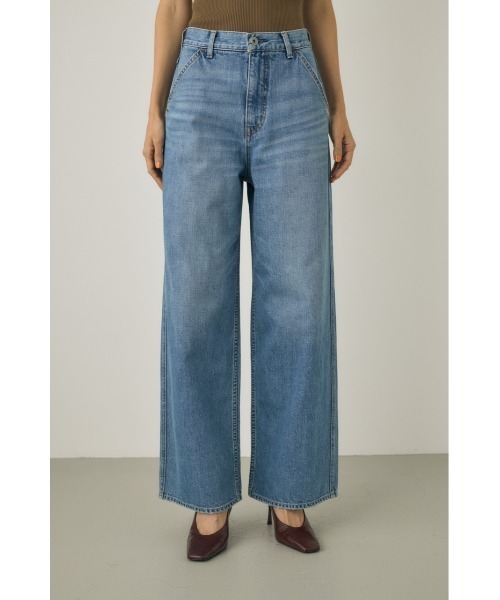 M_（エムアンダーバー）の「【M_】OC DENIM LOOSE STRAIGHT（デニムパンツ・レディース・カーキ/ブルー・0/1/2）」の4枚目の写真