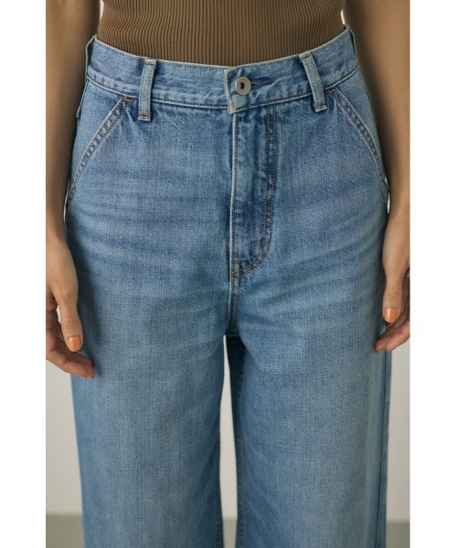 M_（エムアンダーバー）の「【M_】OC DENIM LOOSE STRAIGHT（デニムパンツ・レディース・カーキ/ブルー・0/1/2）」の11枚目の写真