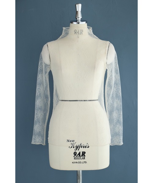 cawaii（カワイイ）の「線画の花咲くレースインナー（Tシャツ/カットソー・レディース・ブラック/アイボリー・S～Ｍ/L～LL/3L～4L）」の14枚目の写真