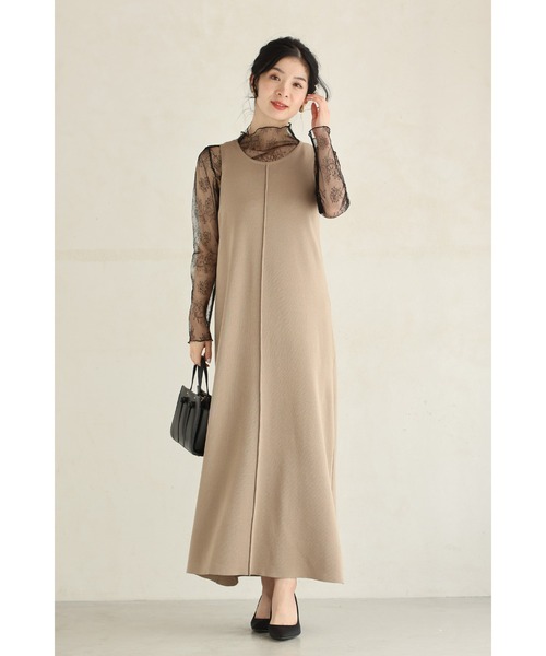 cawaii（カワイイ）の「線画の花咲くレースインナー（Tシャツ/カットソー・レディース・ブラック/アイボリー・S～Ｍ/L～LL/3L～4L）」の11枚目の写真