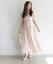 RANDA | 【4サイズ展開】ジャケットライクプリーツレイヤードワンピース(ワンピース)