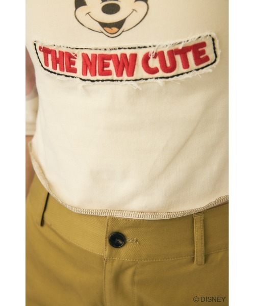 Disney SERIES CREATED by MUS(ディズニーシリーズクリエイテッドバイエムユーエス)の「MD PATCHED RAGLAN Tシャツ / MINNIE(Tシャツ/カットソー・レディース・グレー系その他/ネイビー/イエロー・FREE)」の15枚目の写真