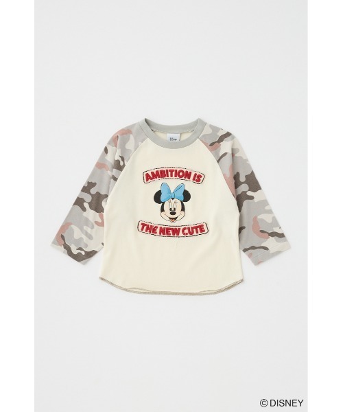 Disney SERIES CREATED by MUS(ディズニーシリーズクリエイテッドバイエムユーエス)の「MD PATCHED RAGLAN Tシャツ / MINNIE(Tシャツ/カットソー・レディース・グレー系その他/ネイビー/イエロー・FREE)」の17枚目の写真