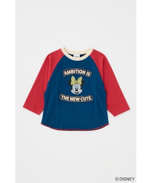 Disney SERIES CREATED by MUS(ディズニーシリーズクリエイテッドバイエムユーエス)の「MD PATCHED RAGLAN Tシャツ / MINNIE(Tシャツ/カットソー・レディース・グレー系その他/ネイビー/イエロー・FREE)」の19枚目の写真